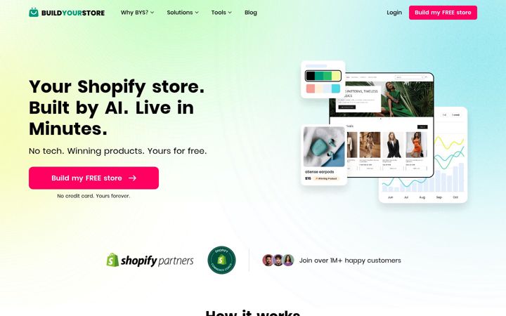 Screenshot von buildyourstore.ai
