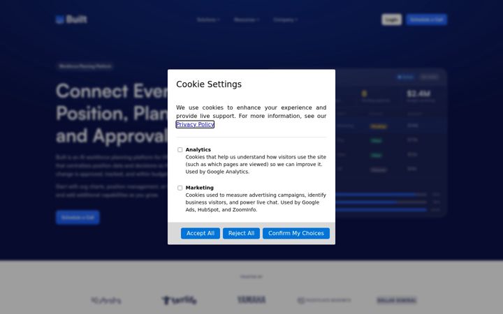 Screenshot of builtapp.com