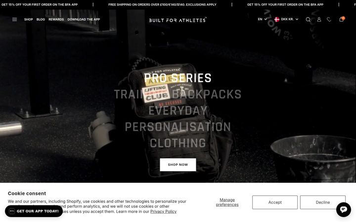 Screenshot of builtforathletes.com