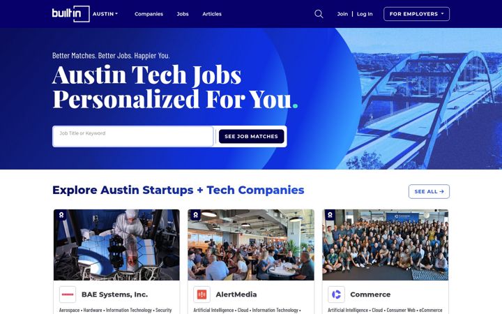 Екранна снимка на builtinaustin.com
