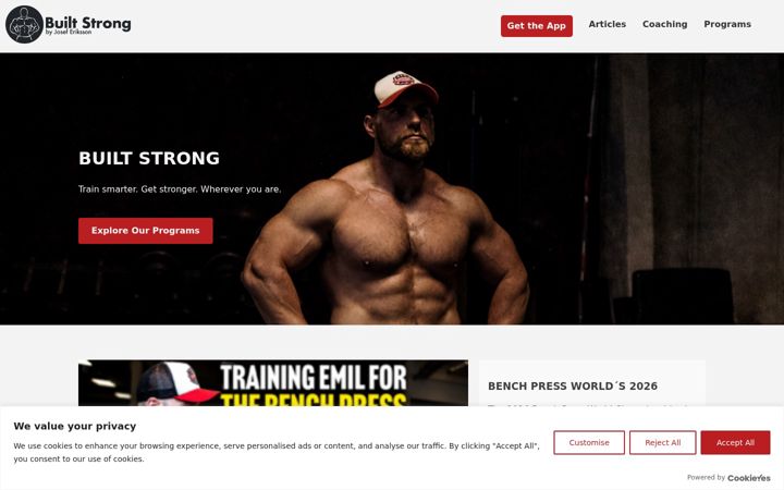 Screenshot of builtstrong.se