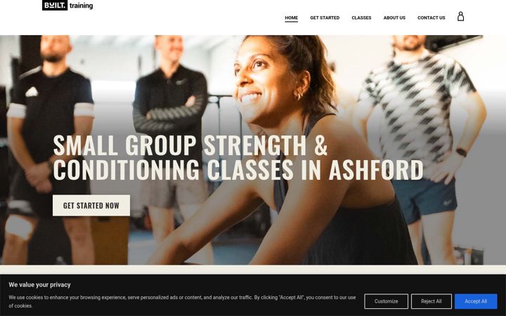 Screenshot of builttraining.co.uk