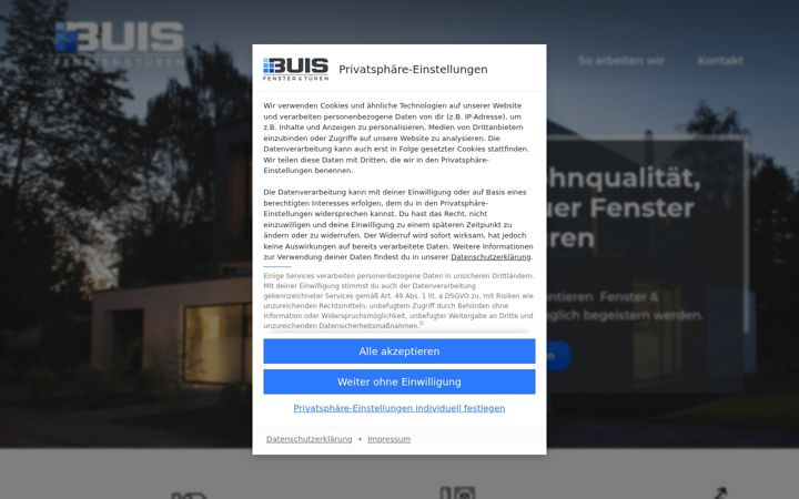Screenshot of buis-fenster.de