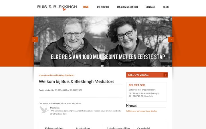 Screenshot of buisenblekkingh.nl