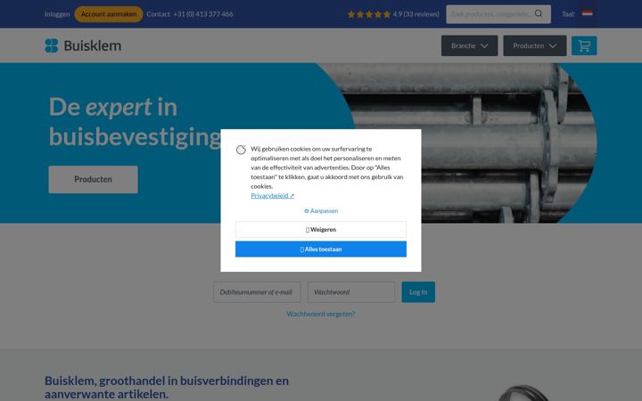 Captura de pantalla de buisklem.nl