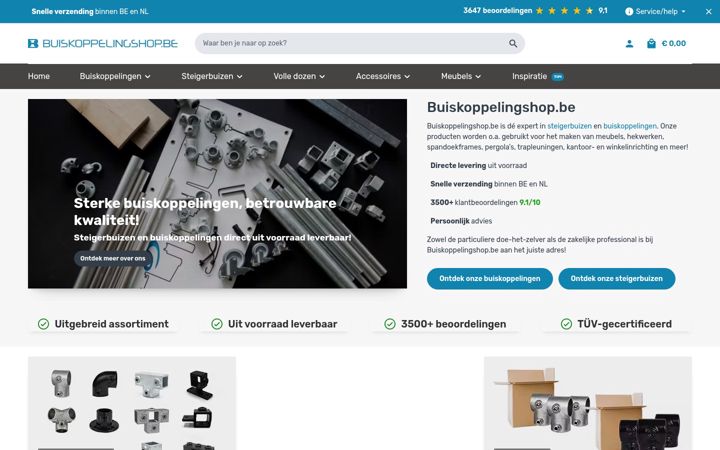 Screenshot of buiskoppelingshop.be
