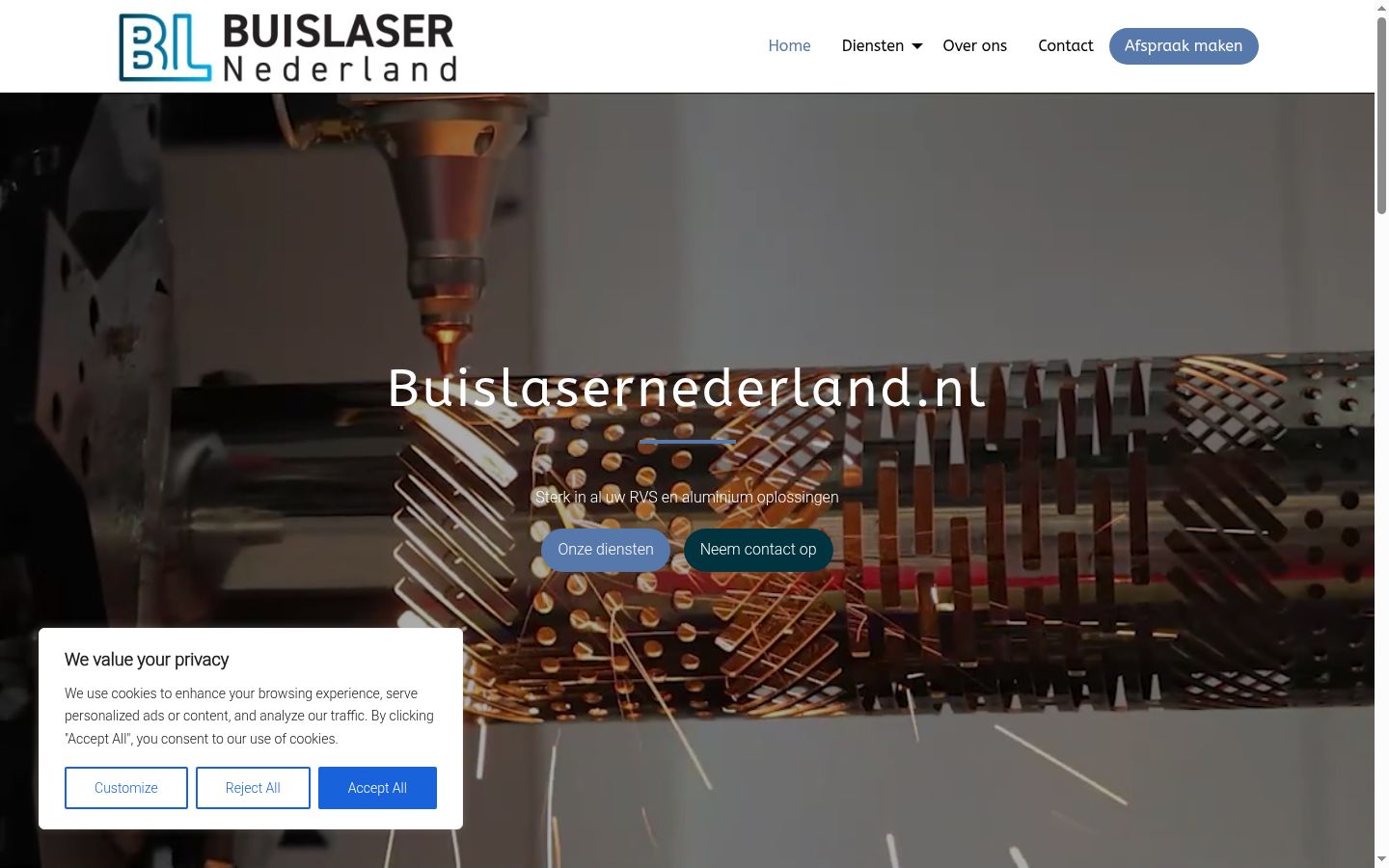 Screenshot des Einwilligungsbanners vor jeglicher Interaktion