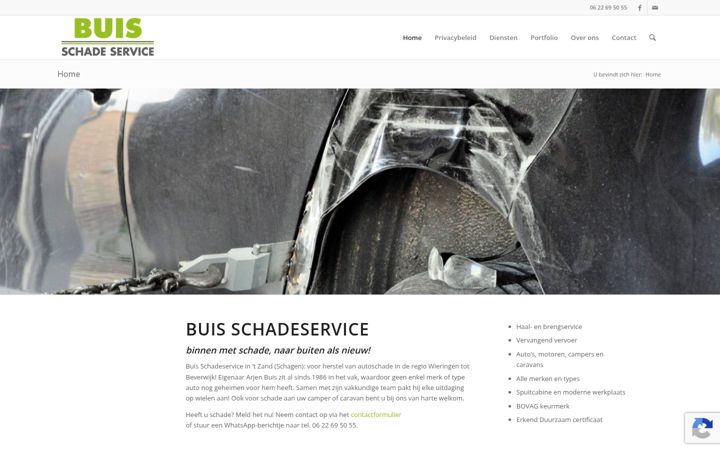 Screenshot of buisschadeservice.nl