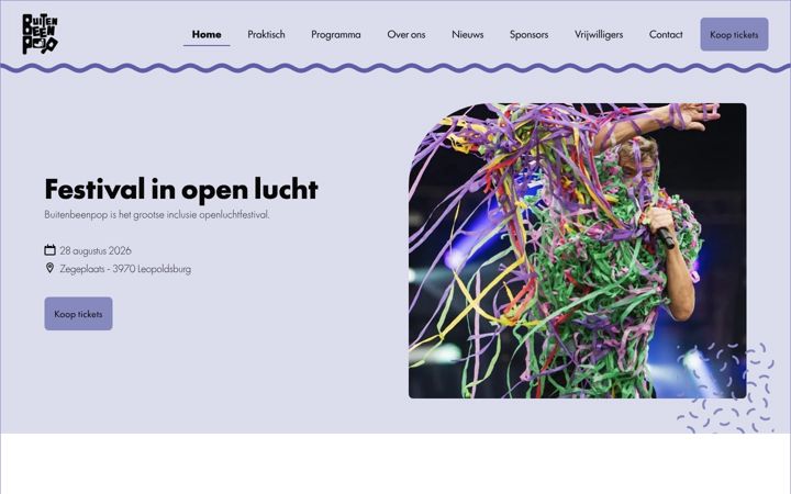 Screenshot of buitenbeenpop.be