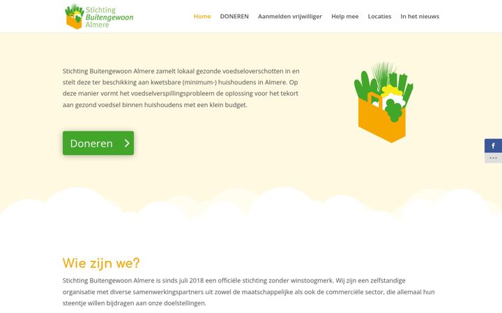 Snímek obrazovky buitengewoonalmere.nl