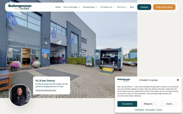 Screenshot van buitengewoonmobiel.nl