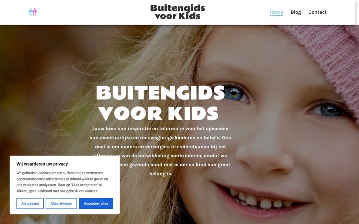 Snímek obrazovky buitengidsvoorkids.nl