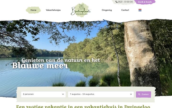 Posnetek zaslona buitenplaatsdwingeloo.nl