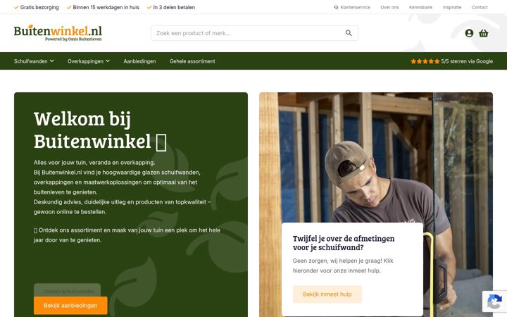 Screenshot του buitenwinkel.nl