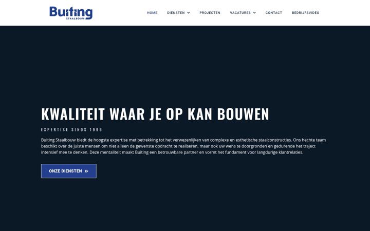 Screenshot του buitingstaalbouw.nl