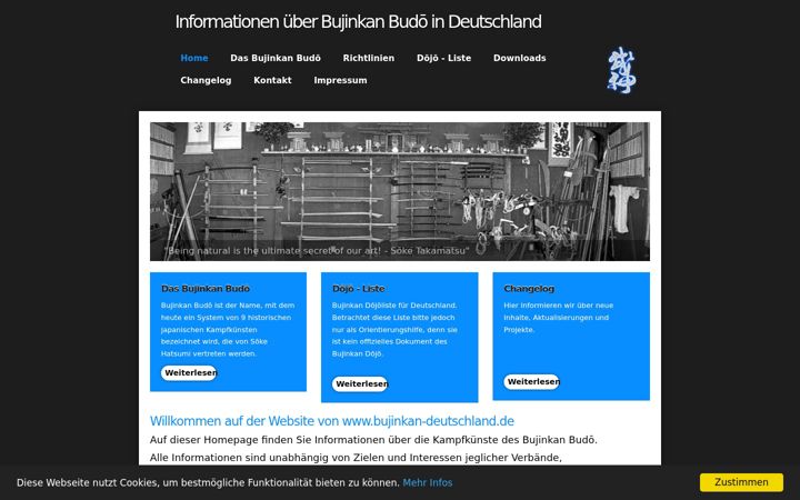 Skjámynd af bujinkan-deutschland.de