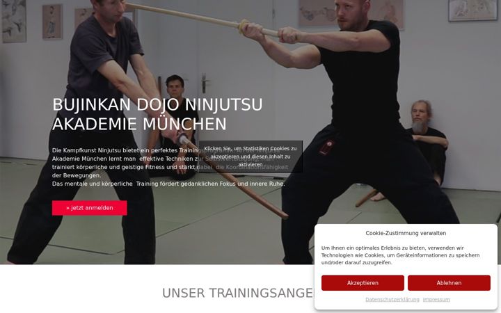 Екранна снимка на bujinkan-ninjutsu.de