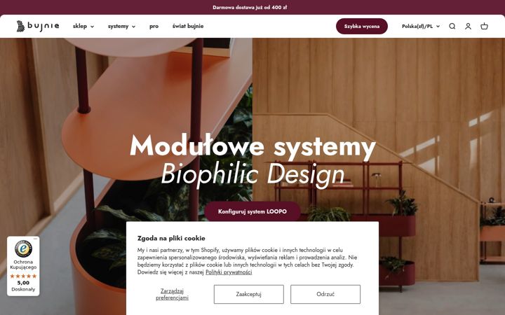 Screenshot of bujnie.pl