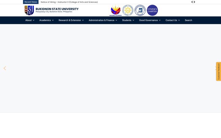 Screenshot of buksu.edu.ph