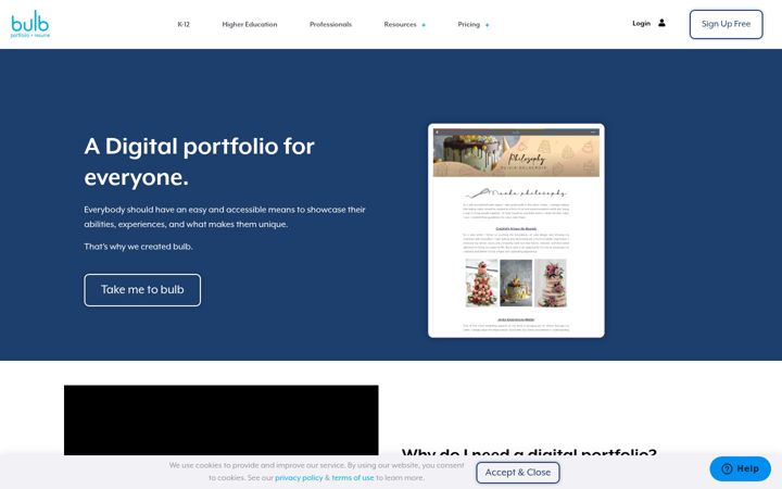 Screenshot of bulbapp.com