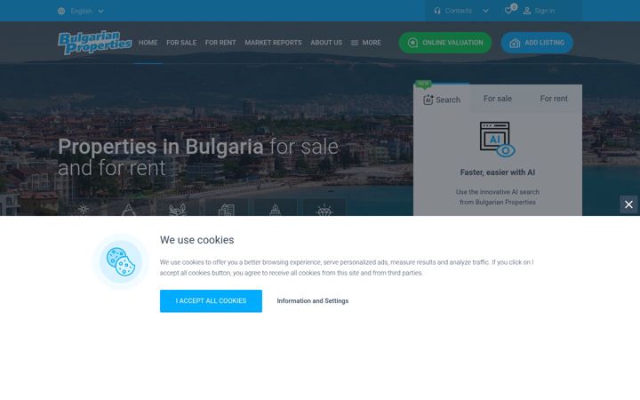 Screenshot of bulgarianproperties.com
