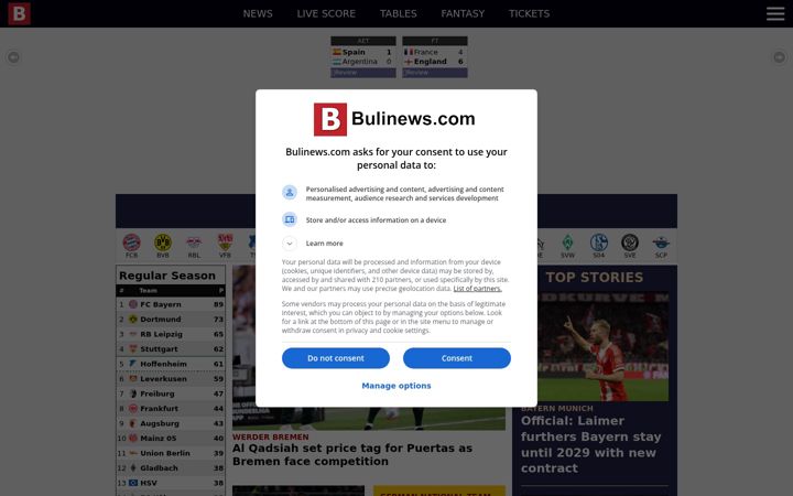Screenshot of bulinews.com