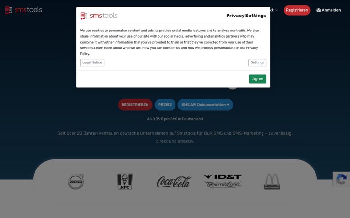 Screenshot of bulk-sms-marketing.de