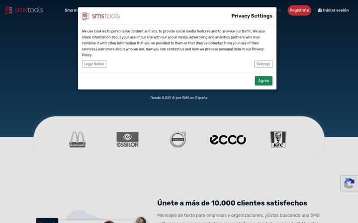 Screenshot of bulk-sms-marketing.es