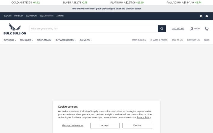 Screenshot of bulkbullion.com.au