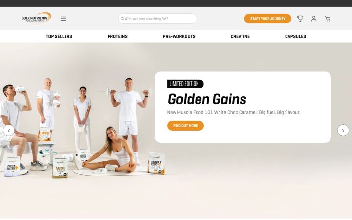 Screenshot of bulknutrients.com.au