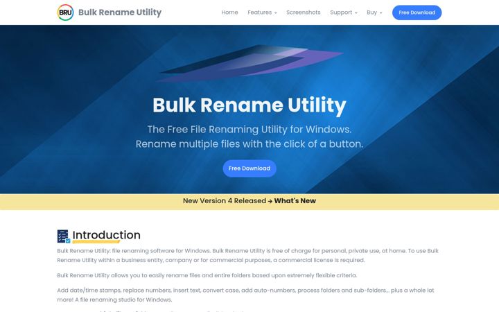 Screenshot of bulkrenameutility.co.uk