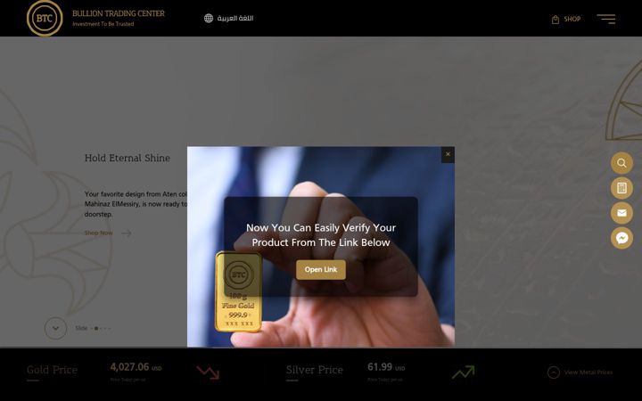Screenshot of bulliontradingcenter.com