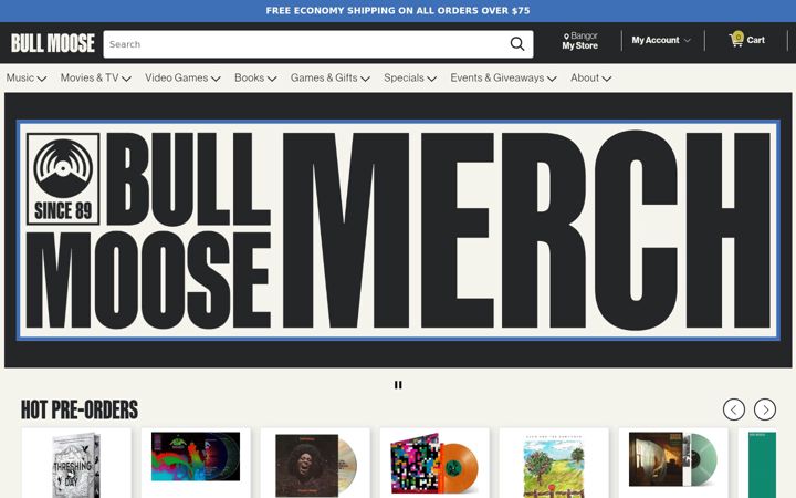 Screenshot of bullmoose.com