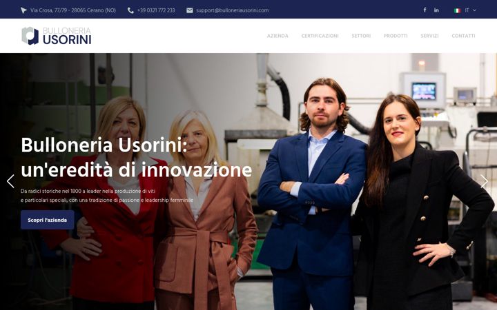 Screenshot of bulloneriausorini.com