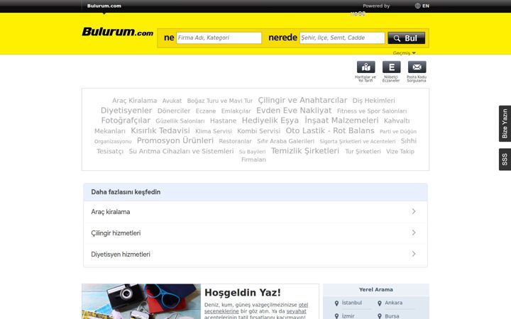 Screenshot of bulurum.com