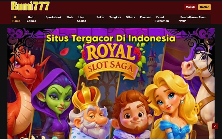 Screenshot of bumi777.net