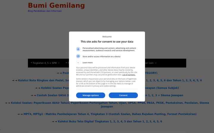 Screenshot of bumigemilang.com