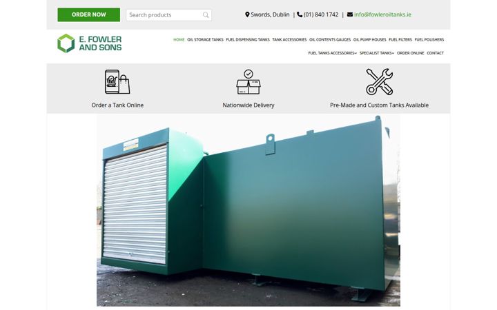 Screenshot of bundedsteeltanks.ie