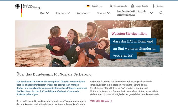Screenshot of bundesamtsozialesicherung.de