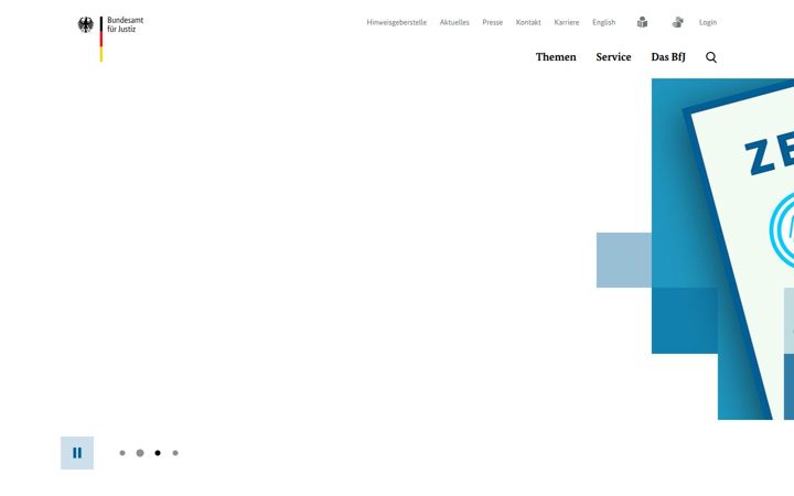 Screenshot of bundesjustizamt.de