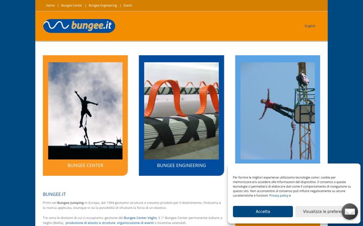Skjermbilde av bungee.it