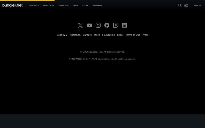 Screenshot ta' bungie.net