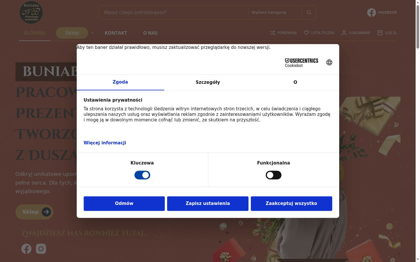 Képernyőkép a bármilyen interakció előtt megjelenő hozzájárulási bannerről
