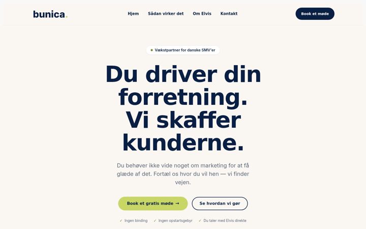 Screenshot of bunica.dk