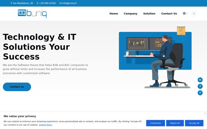 Screenshot of buniq.it