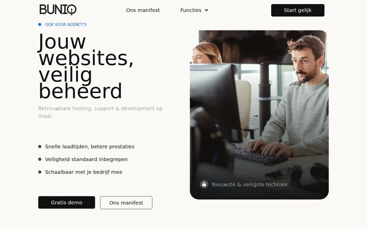 Screenshot of buniqsolutions.nl