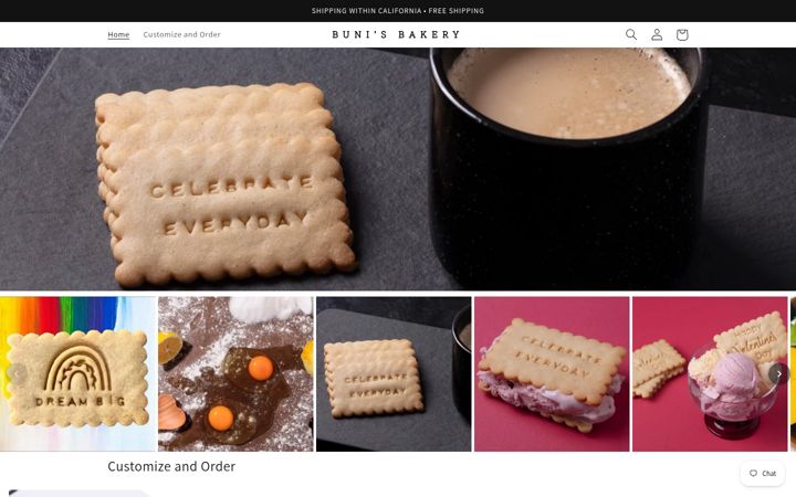 Screenshot of bunisbakery.com