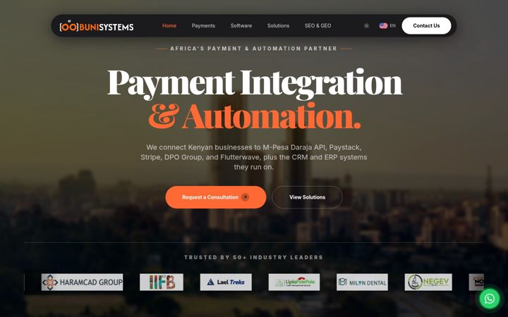 Screenshot of bunisystems.com