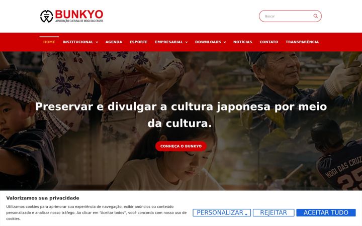 Screenshot of bunkyo.com.br
