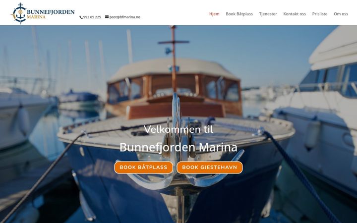 Screenshot ta' bunnefjordenmarina.no